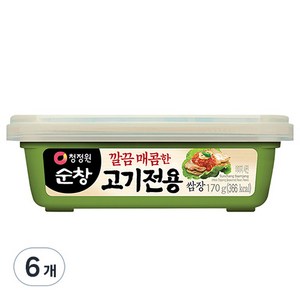 청정원순창 깔끔 매콤한 고기전용 쌈장, 170g, 6개