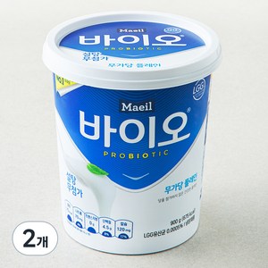 매일바이오 무가당 플레인, 900g, 2개