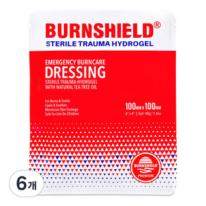 BURNSHIELD 하이드로겔 드레싱 재생밴드, 6개