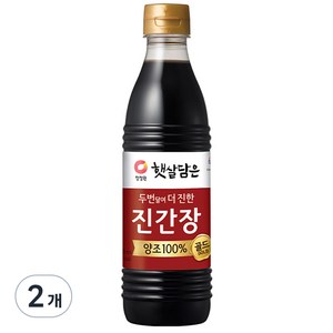 대상 청정원 두번달여 더 진한 진간장 골드, 500ml, 2개