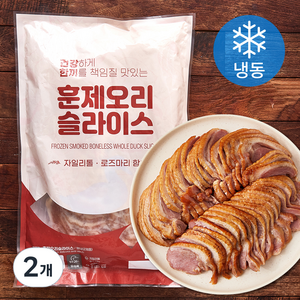 건강한끼 중국산 훈제오리 슬라이스 (냉동), 800g, 2개