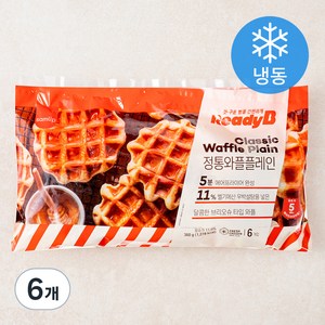 삼립 레디비 정통 플레인 와플 6입, 360g, 6개