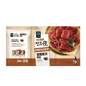 청정원 바로 eat 안주야 달콤쫄깃 육포, 90g, 1개