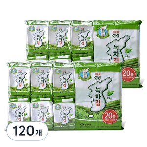 지도표성경 보성녹차식탁김, 100g, 6개