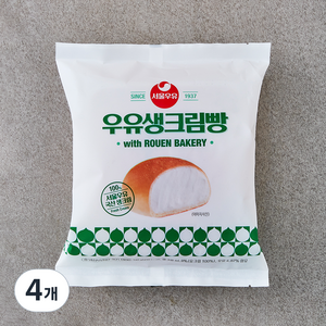 서울우유 우유생크림빵, 140g, 4개