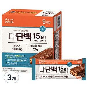 더단백 크런치바 초코, 360g, 3개