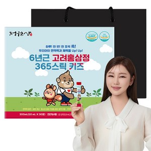 정원삼 6년근 고려홍삼정 365 스틱 키즈 30포 + 쇼핑백, 300ml, 1개