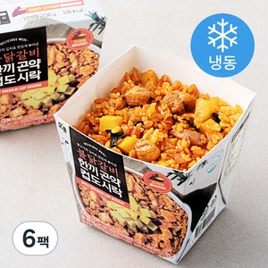 오쿡 불닭갈비 한끼 곤약 컵도시락 (냉동), 230g, 6팩