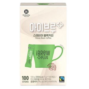 아이브루 플러스 공정무역 스위트 스테비아 블랙커피, 100g, 100개입, 1개