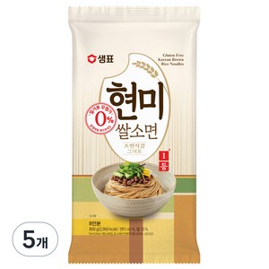 샘표국시 현미 쌀 소면, 800g, 5개