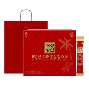 개성상인 6년근 고려홍삼정 스틱 + 쇼핑백, 300ml, 1개