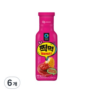 청정원 찍먹 맵닭치즈소스, 250g, 6개