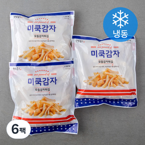 맛잇동 1 미쿡감자 모듬감자튀김 (냉동), 453g, 6팩