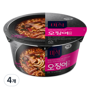 더미식 오징어 컵라면 127g, 4개