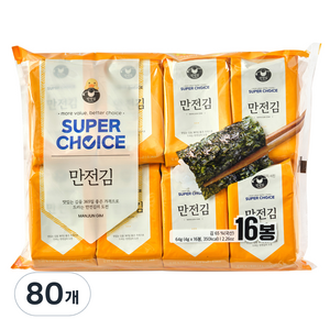 만전김 슈퍼초이스 도시락김, 4g, 80개