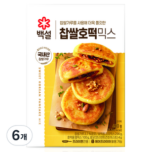 백설 찹쌀 호떡믹스, 400g, 6개