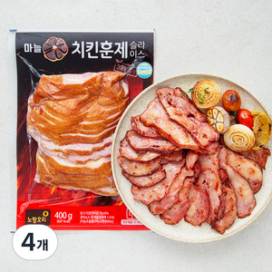 노랑오리 마늘 치킨훈제 슬라이스, 4개, 400g