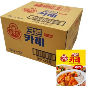 오뚜기3분 카레 매운맛, 200g, 24개