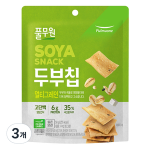 풀무원 두부칩 멀티그레인, 50g, 3개