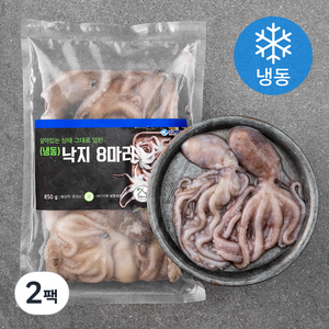 살맛나요 살아있는 상태 그대로 얼린 낙지 8미 (냉동), (8미)850g, 2팩