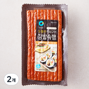 청정원 두툼한 석쇠구이 김밥속햄, 180g, 2개