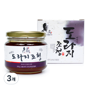 강봉석 두레촌 명인 도라지 조청, 500g, 3개