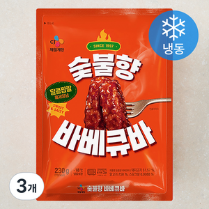 CJ제일제당 숯불향 바베큐바 (냉동), 230g, 3개