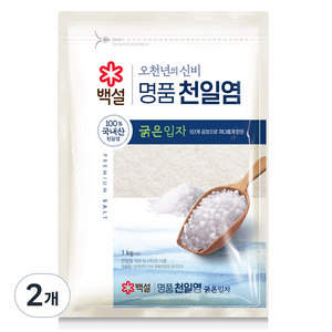 백설 오천년의 신비 굵은입자 천일염, 1kg, 2개