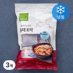 올가홀푸드 두툼하게 손질한 동태 토막 (냉동), 400g, 3개