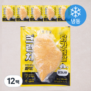 바르닭 크런치 닭가슴살 달고나맛 (냉동), 90g, 12팩