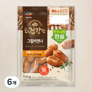 더건강한 그릴 비엔나 소시지, 140g, 6개