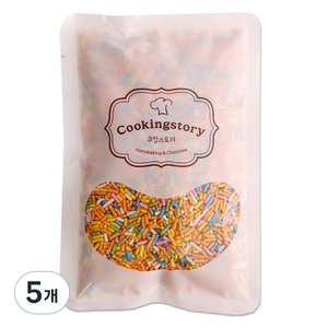 쿠킹스토리 레인보우 스프링클, 500g, 5개