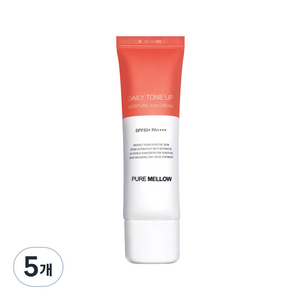 퓨어멜로우 데일리 톤업 촉촉 선크림 SPF50+ PA++++, 50ml, 5개