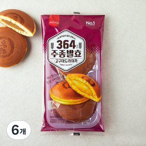 삼립 364시간 주종발효 고구마 도라야끼 2개입, 120g, 6개