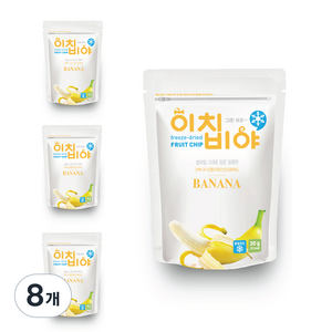 이치비야 동결건조 과일칩 바나나, 20g, 8개