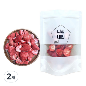 니칩내칩 동결건조 딸기 슬라이스, 20g, 2개