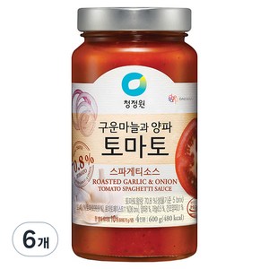 청정원 토마토 스파게티소스, 6개, 600g