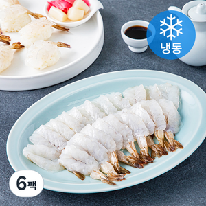 아침과저녁 초밥용 백미새우 (냉동), 120g, 6팩