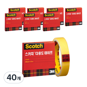 스카치 다용도 셀로판 테이프 리필 500 18mm x 20m, 40개