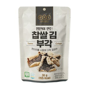 오희숙전통부각 찹쌀 김 부각, 1개, 30g