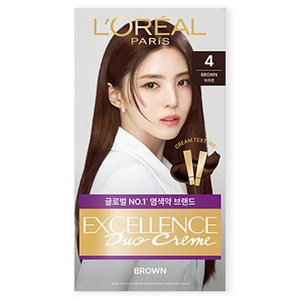 로레알파리 NEW 엑셀랑스 듀오크림, 4호 브라운, 1개