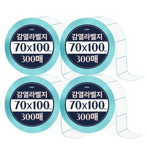 다다 감열라벨지 300매, 4개