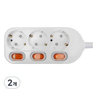 멀티콘센트 개별형 3구 WI-MC21633, 3m, 혼합색상, 2개