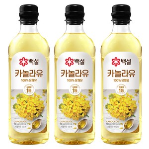 백설 카놀라유, 900ml, 3개