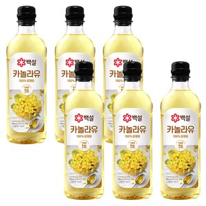 백설 카놀라유, 900ml, 6개