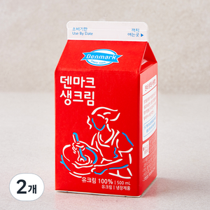 덴마크 생크림, 500ml, 2개