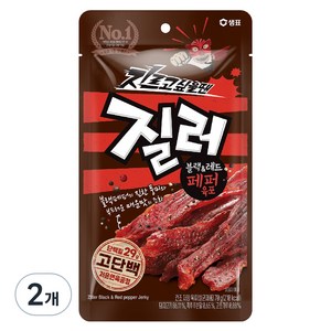 질러 블랙 & 레드 페퍼 육포, 2개, 70g