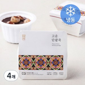 담꽃 고운 단팥죽 (냉동), 250g, 4개