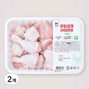 목우촌 무항생제 인증 닭볶음탕용 닭고기 (냉장), 1.2kg, 2개