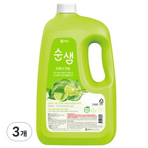 순샘 프레시 라임 주방세제, 3L, 3개